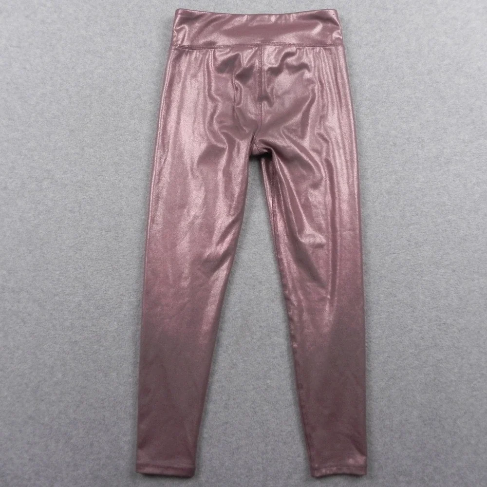 Gap Fit Leggings Girls Large Pull-On Yoga Pants Stretch Flex Pink Shimmer